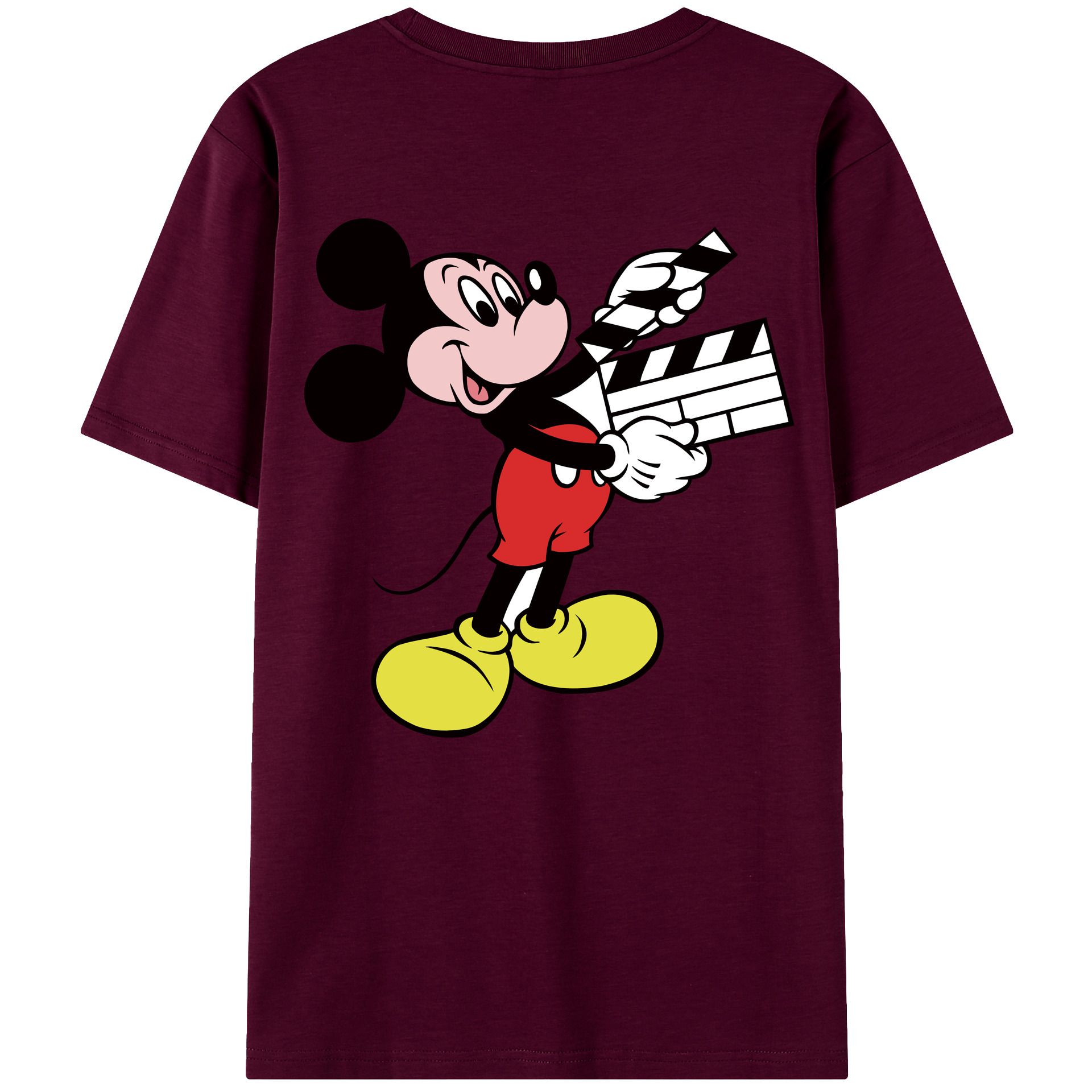 （画像用） ミッキーマウス Mickey Mouse レディース半袖Tシャツ(バックプリント)